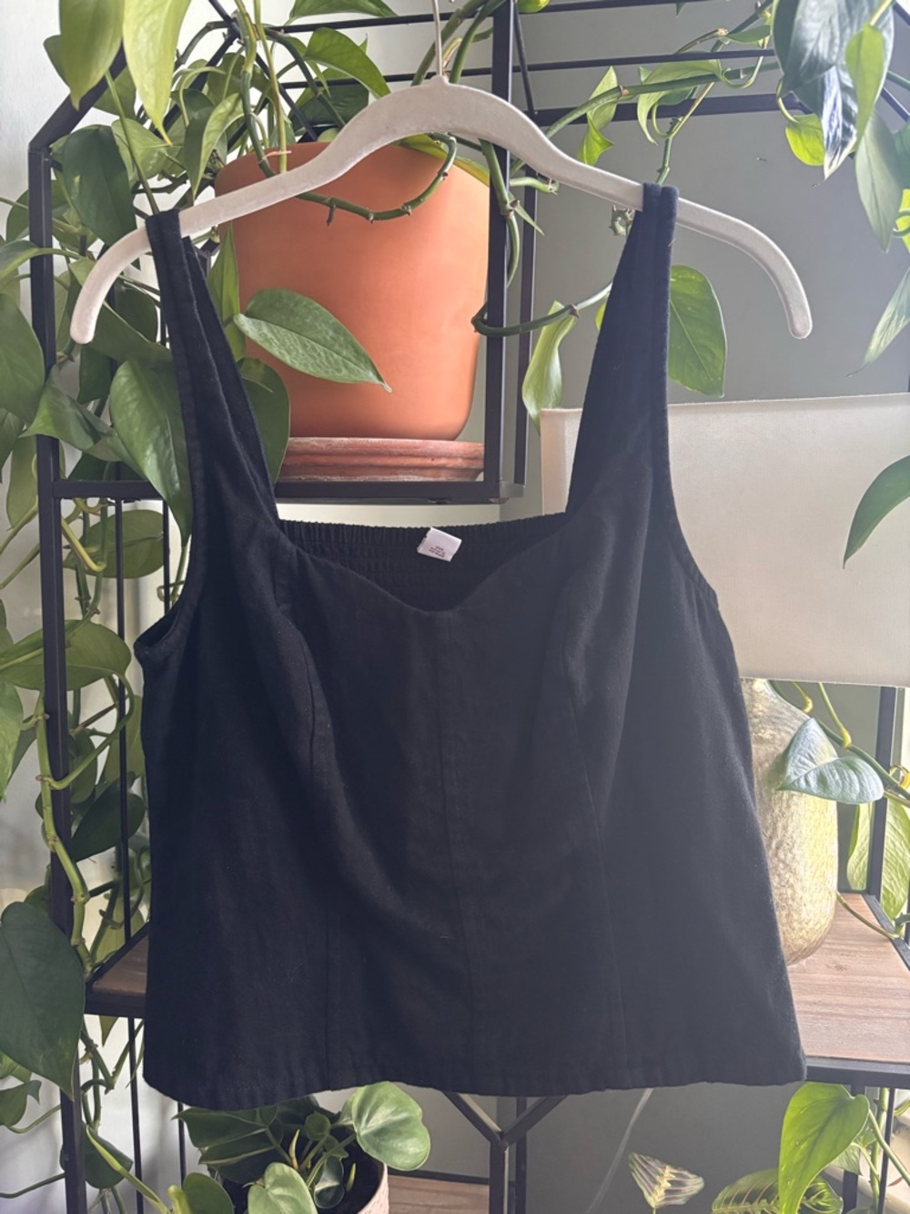 Old Navy Black Square Neck Tank Camisole